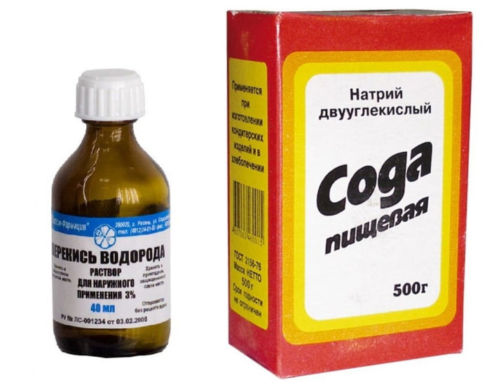 Сода и перекись против известкового налета